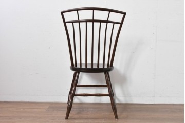 中古　松本民芸家具　鳥かごのような背姿が印象的なバードケージチェア　定価約13万円　(R-085976)