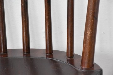 中古　松本民芸家具　鳥かごのような背姿が印象的なバードケージチェア　定価約13万円　(R-085976)