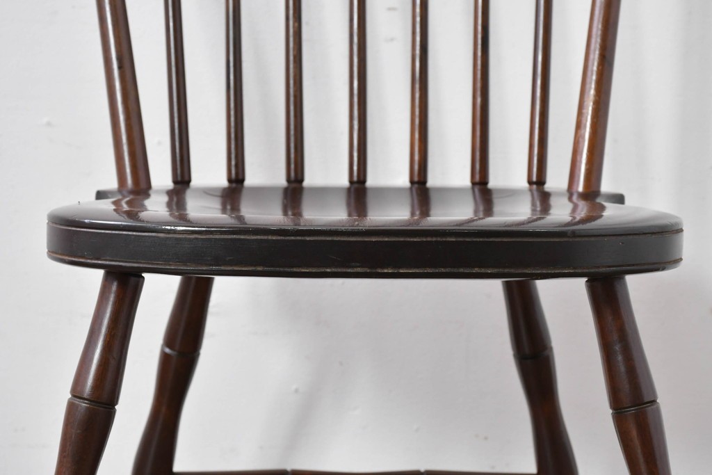 中古　松本民芸家具　鳥かごのような背姿が印象的なバードケージチェア　定価約13万円　(R-085976)