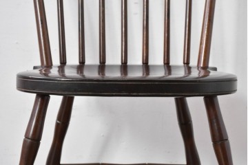 中古　松本民芸家具　鳥かごのような背姿が印象的なバードケージチェア　定価約13万円　(R-085976)