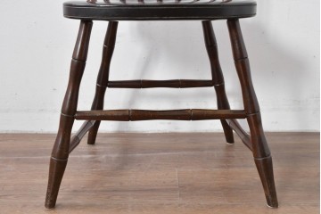 中古　松本民芸家具　鳥かごのような背姿が印象的なバードケージチェア　定価約13万円　(R-085976)