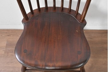 中古　松本民芸家具　鳥かごのような背姿が印象的なバードケージチェア　定価約13万円　(R-085976)