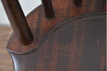 中古　松本民芸家具　鳥かごのような背姿が印象的なバードケージチェア　定価約13万円　(R-085976)