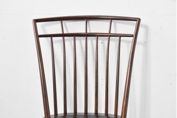 中古　松本民芸家具　鳥かごのような背姿が印象的なバードケージチェア　定価約13万円　(R-085976)