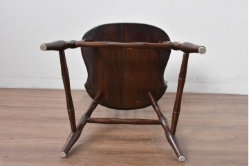 中古　松本民芸家具　鳥かごのような背姿が印象的なバードケージチェア　定価約13万円　(R-085976)