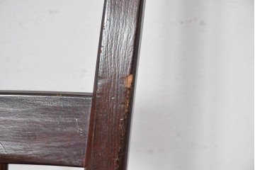 中古　松本民芸家具　背もたれの意匠が美しいA型サムバックチェア　定価約14万円　(R-085977)