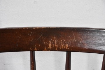 中古　松本民芸家具　背もたれの意匠が美しいA型サムバックチェア　定価約14万円　(R-085977)