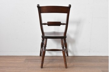 中古　松本民芸家具　背貫の意匠が個性的なB型ワイコムチェア　定価約12万円　(R-085979)