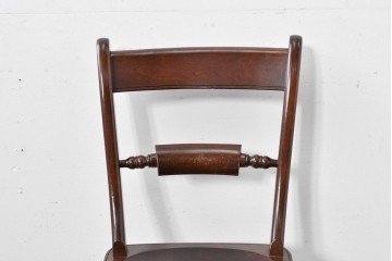 中古　松本民芸家具　背貫の意匠が個性的なB型ワイコムチェア　定価約12万円　(R-085979)