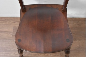 中古　松本民芸家具　背貫の意匠が個性的なB型ワイコムチェア　定価約12万円　(R-085979)