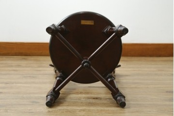 中古　松本民芸家具　丸座面が愛らしい素朴なフォルムの南京小椅子　(R-085980)