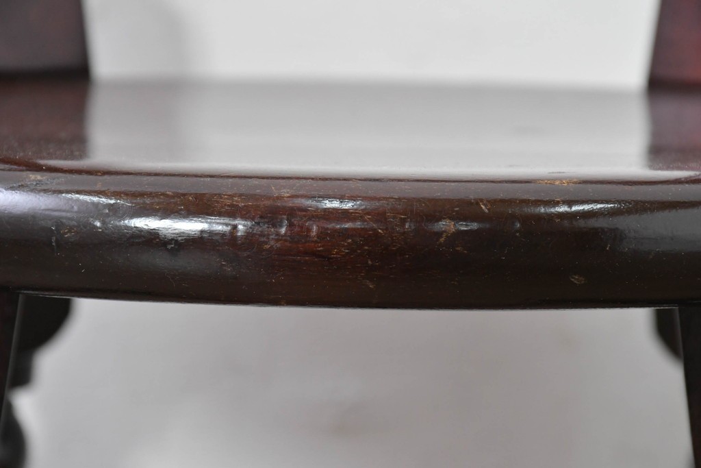 中古　松本民芸家具　丸座面が愛らしい素朴なフォルムの南京小椅子　(R-085980)