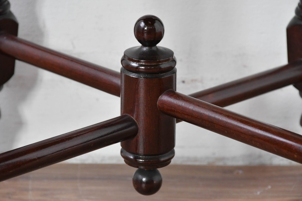 中古　松本民芸家具　丸座面が愛らしい素朴なフォルムの南京小椅子　(R-085980)