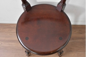 中古　松本民芸家具　丸座面が愛らしい素朴なフォルムの南京小椅子　(R-085980)