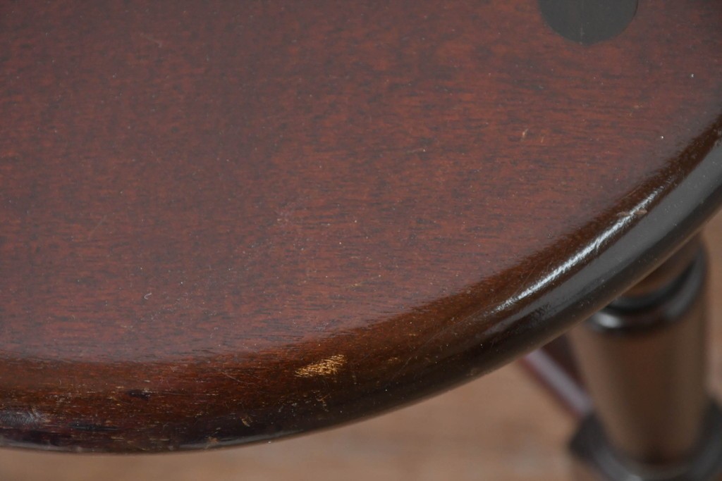 中古　松本民芸家具　丸座面が愛らしい素朴なフォルムの南京小椅子　(R-085980)