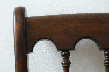 中古　松本民芸家具　背もたれの挽き物加工がお洒落な#49A型ワイコムチェア　定価約10万7千円　(R-085981)