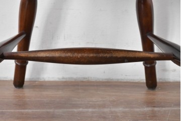 中古　松本民芸家具　背もたれの挽き物加工がお洒落な#49A型ワイコムチェア　定価約10万7千円　(R-085981)