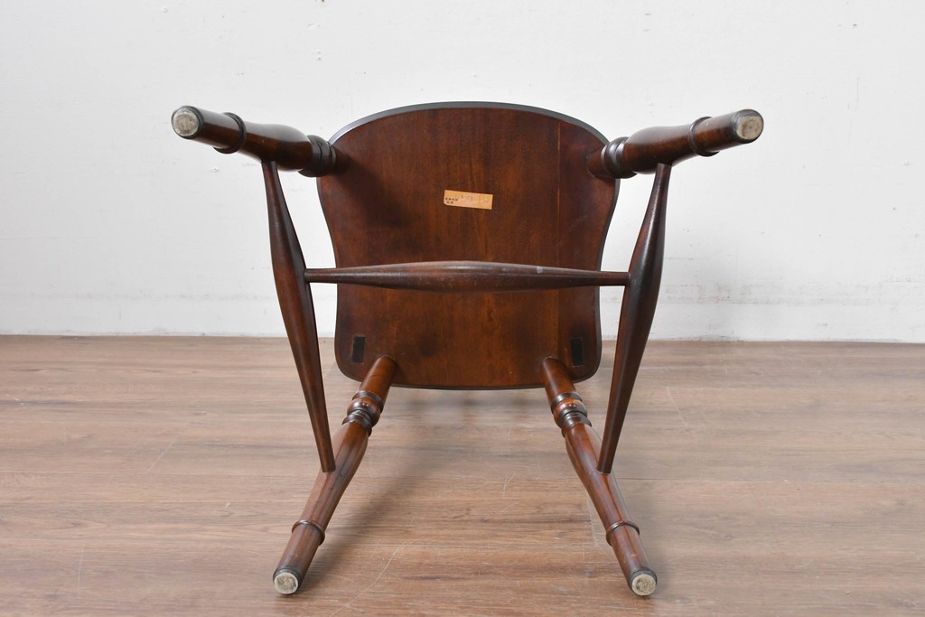 中古　松本民芸家具　背もたれの挽き物加工がお洒落な#49A型ワイコムチェア　定価約10万7千円　(R-085981)