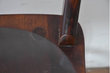 中古　松本民芸家具　背もたれの挽き物加工がお洒落な#49A型ワイコムチェア　定価約10万7千円　(R-085981)