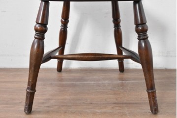 中古　松本民芸家具　背もたれの挽き物加工がお洒落な#49A型ワイコムチェア　定価約10万7千円　(R-085981)