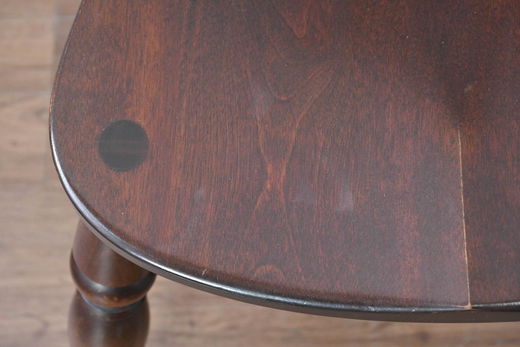 中古　松本民芸家具　背もたれの挽き物加工がお洒落な#49A型ワイコムチェア　定価約10万7千円　(R-085981)