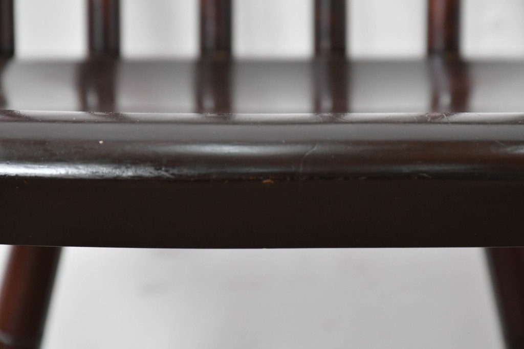 中古　希少モデル　松本民芸家具　背の曲線が美しいステップダウンチェア　(R-085982)