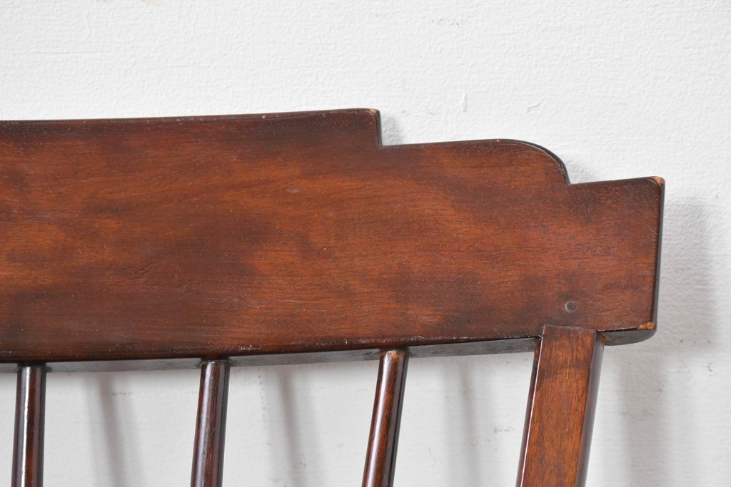 中古　希少モデル　松本民芸家具　背の曲線が美しいステップダウンチェア　(R-085982)