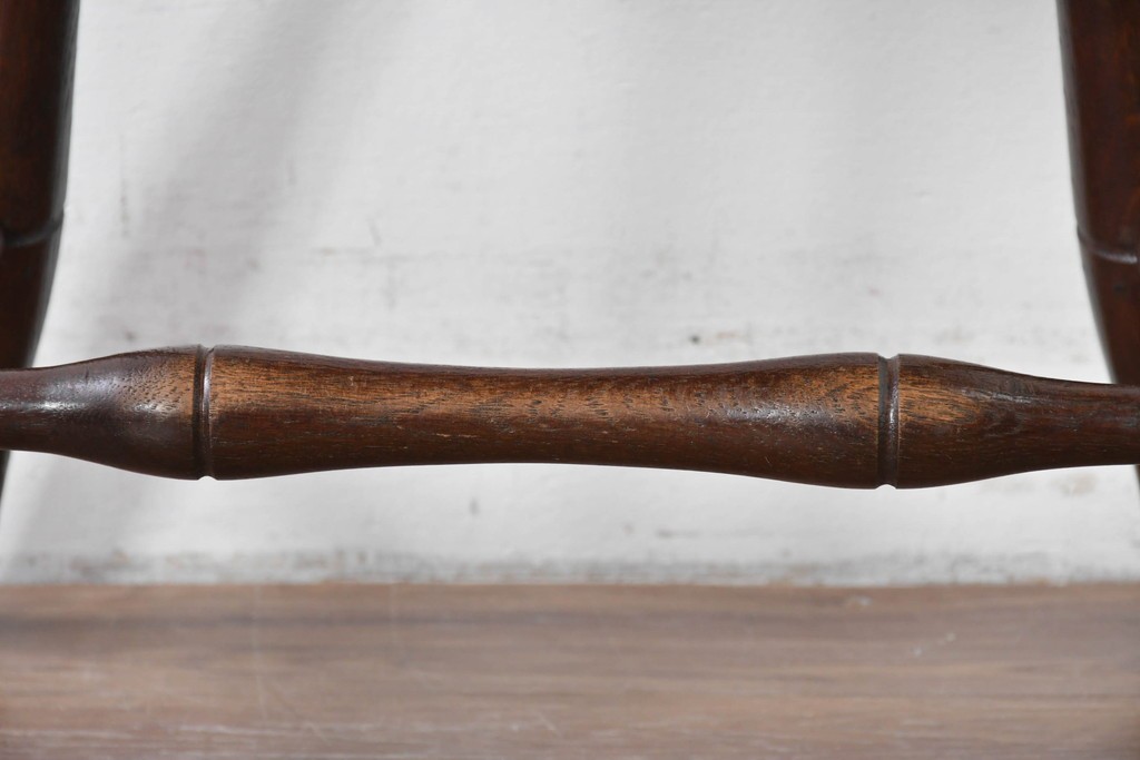 中古　松本民芸家具　竹節のデザインが施されたループバックチェア(II)　定価約13万8千円　(R-085983)