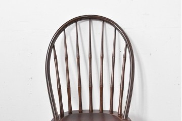 中古　松本民芸家具　竹節のデザインが施されたループバックチェア(II)　定価約13万8千円　(R-085983)