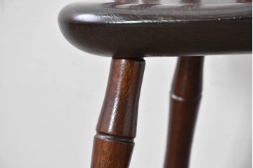 中古　松本民芸家具　竹節のデザインが施されたループバックチェア(II)　定価約13万8千円　(R-085983)