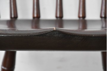 中古　松本民芸家具　竹節のデザインが施されたループバックチェア(II)　定価約13万8千円　(R-085983)