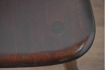 中古　松本民芸家具　竹節のデザインが施されたループバックチェア(II)　定価約13万8千円　(R-085983)