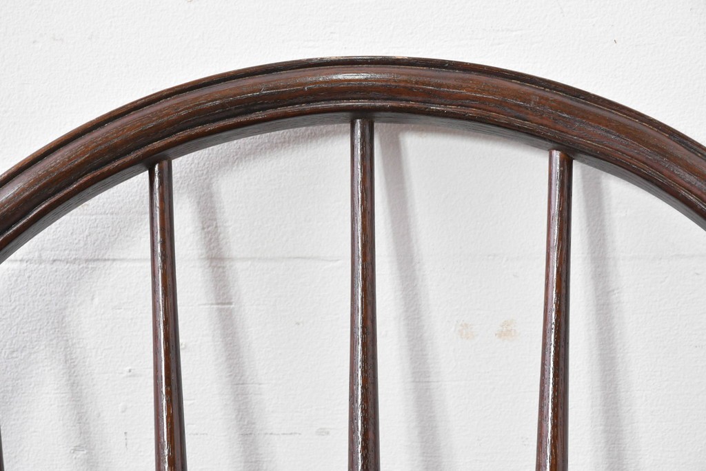 中古　松本民芸家具　竹節のデザインが施されたループバックチェア(II)　定価約13万8千円　(R-085983)