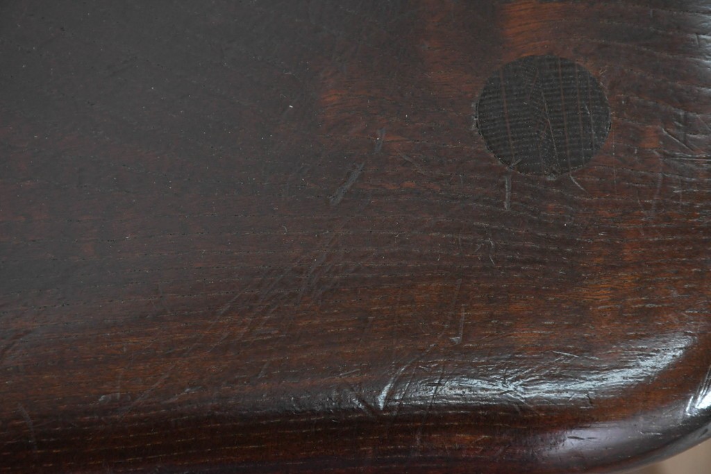 中古　松本民芸家具　竹節のデザインが施されたループバックチェア(II)　定価約13万8千円　(R-085983)