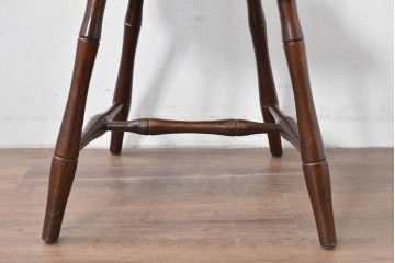 中古　松本民芸家具　竹節のデザインが施されたループバックチェア(II)　定価約13万8千円　(R-085983)