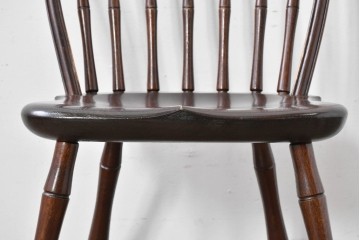 中古　松本民芸家具　竹節のデザインが施されたループバックチェア(II)　定価約13万8千円　(R-085983)