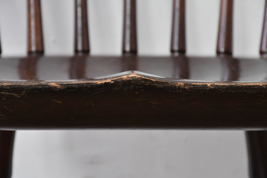 中古　松本民芸家具　竹節を思わせる挽物の造形が特徴的なループバックチェア(I)　定価約16万円　(R-085984)