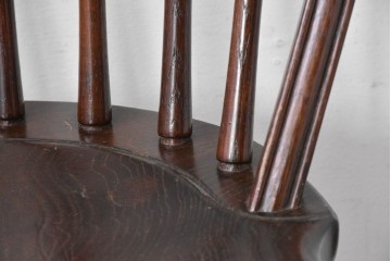 中古　松本民芸家具　竹節を思わせる挽物の造形が特徴的なループバックチェア(I)　定価約16万円　(R-085984)