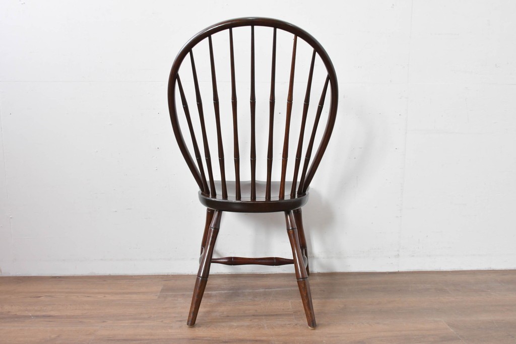 中古　松本民芸家具　竹節を思わせる挽物の造形が特徴的なループバックチェア(I)　定価約16万円　(R-085984)