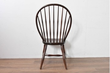 中古　松本民芸家具　竹節を思わせる挽物の造形が特徴的なループバックチェア(I)　定価約16万円　(R-085984)