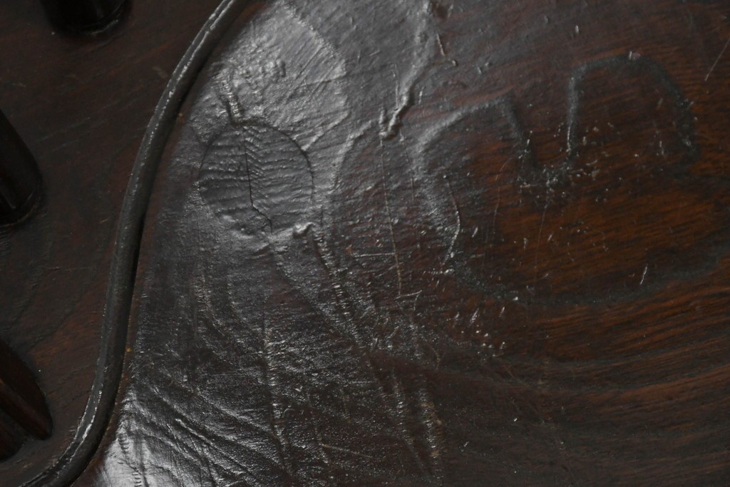 中古　松本民芸家具　竹節を思わせる挽物の造形が特徴的なループバックチェア(I)　定価約16万円　(R-085984)