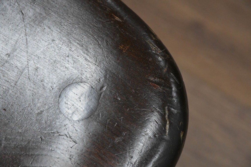 中古　松本民芸家具　竹節を思わせる挽物の造形が特徴的なループバックチェア(I)　定価約16万円　(R-085984)