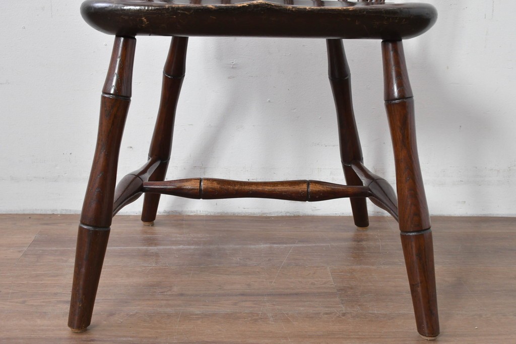 中古　松本民芸家具　竹節を思わせる挽物の造形が特徴的なループバックチェア(I)　定価約16万円　(R-085984)