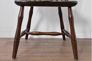 中古　松本民芸家具　竹節を思わせる挽物の造形が特徴的なループバックチェア(I)　定価約16万円　(R-085984)