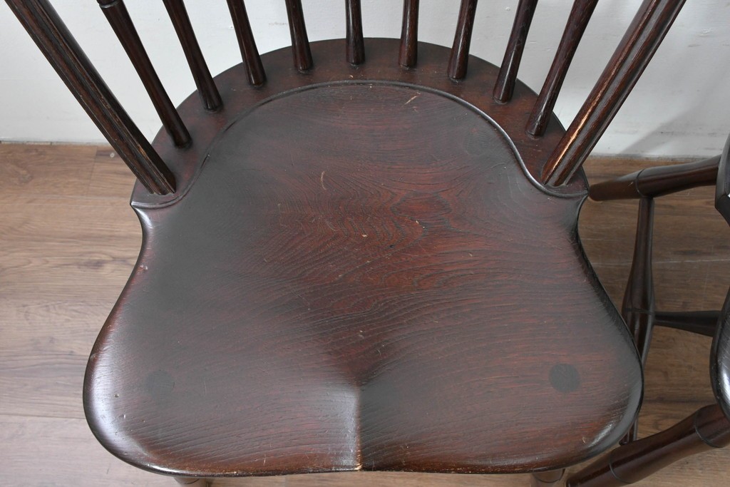 中古　松本民芸家具　竹節を思わせる挽物の造形が特徴的なループバックチェア(I)2脚セット　定価(2脚合計)約32万円　(R-085985)