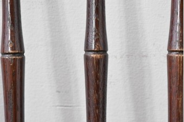 中古　松本民芸家具　竹節を思わせる挽物の造形が特徴的なループバックチェア(I)2脚セット　定価(2脚合計)約32万円　(R-085985)