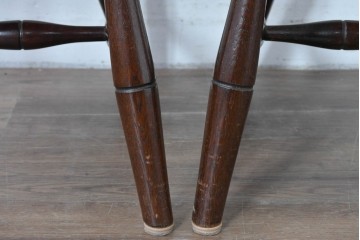 中古　松本民芸家具　竹節を思わせる挽物の造形が特徴的なループバックチェア(I)2脚セット　定価(2脚合計)約32万円　(R-085985)