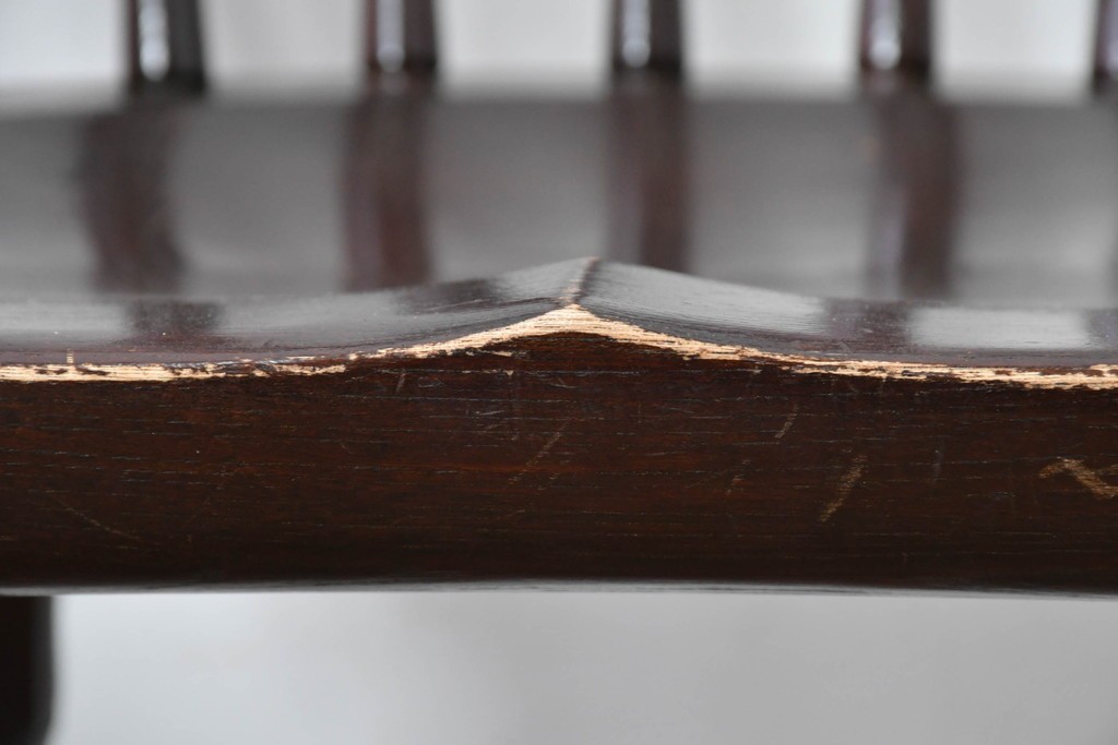 中古　松本民芸家具　竹節を思わせる挽物の造形が特徴的なループバックチェア(I)2脚セット　定価(2脚合計)約32万円　(R-085985)