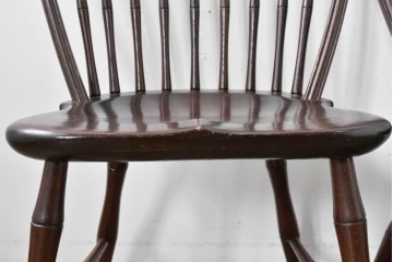 中古　松本民芸家具　竹節を思わせる挽物の造形が特徴的なループバックチェア(I)2脚セット　定価(2脚合計)約32万円　(R-085985)