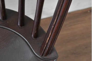 中古　松本民芸家具　竹節を思わせる挽物の造形が特徴的なループバックチェア(I)2脚セット　定価(2脚合計)約32万円　(R-085985)